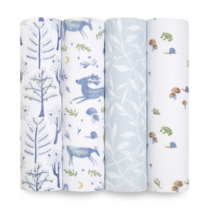4pk ORGANIC muslin swaddles - outdoors