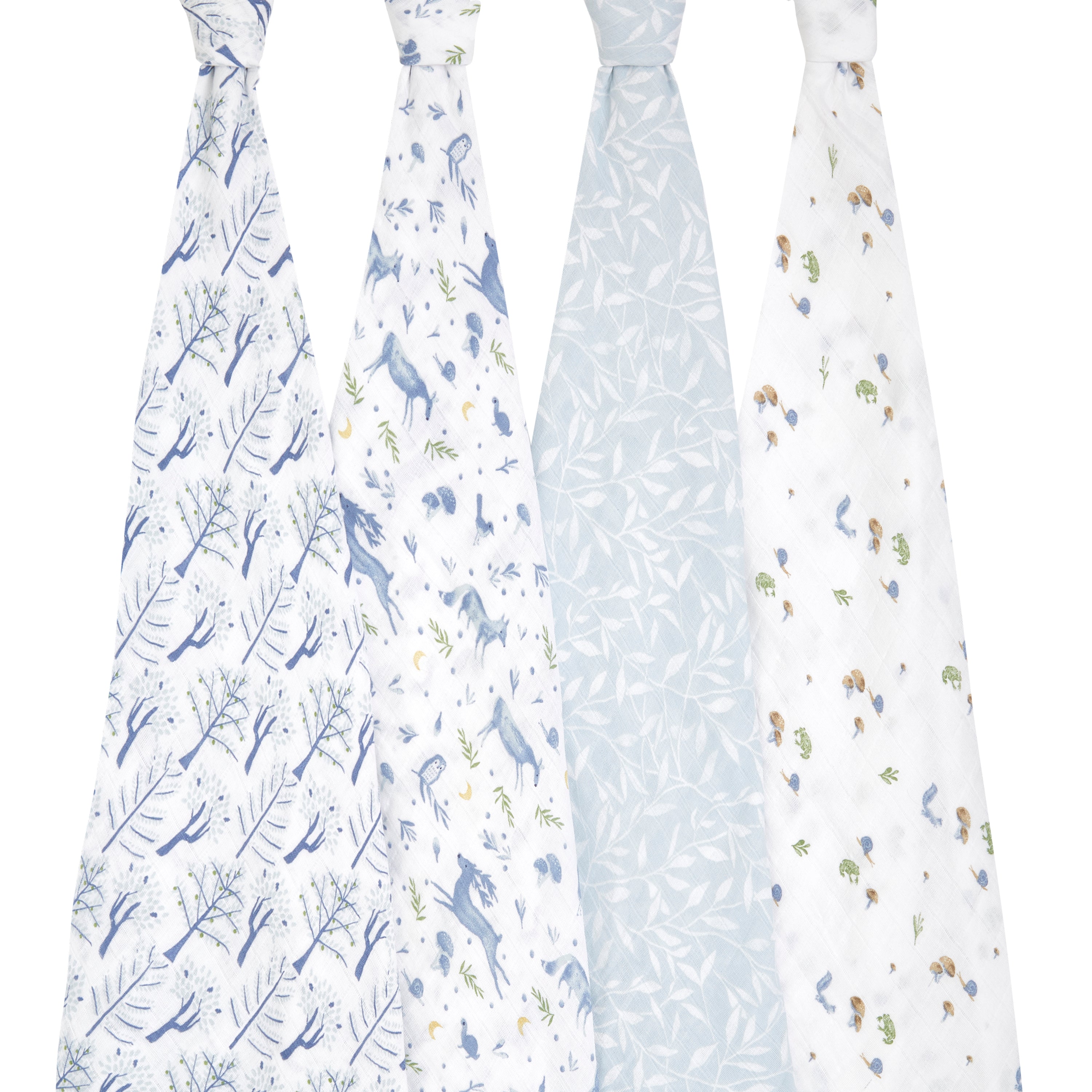 4pk ORGANIC muslin swaddles - outdoors