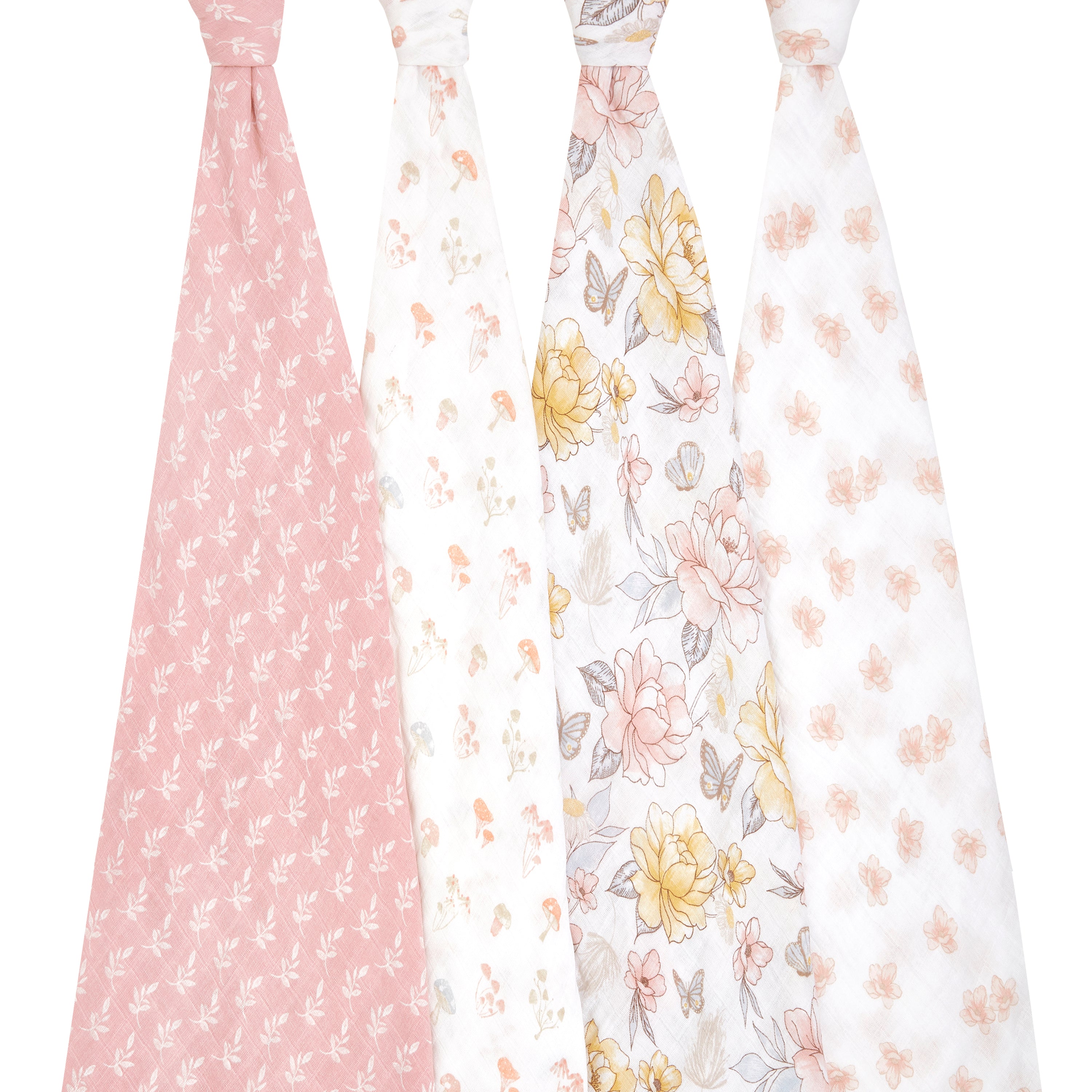 4pk ORGANIC muslin swaddles - earthly