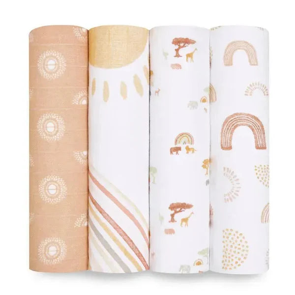 4pk classic muslin swaddles - keep rising
