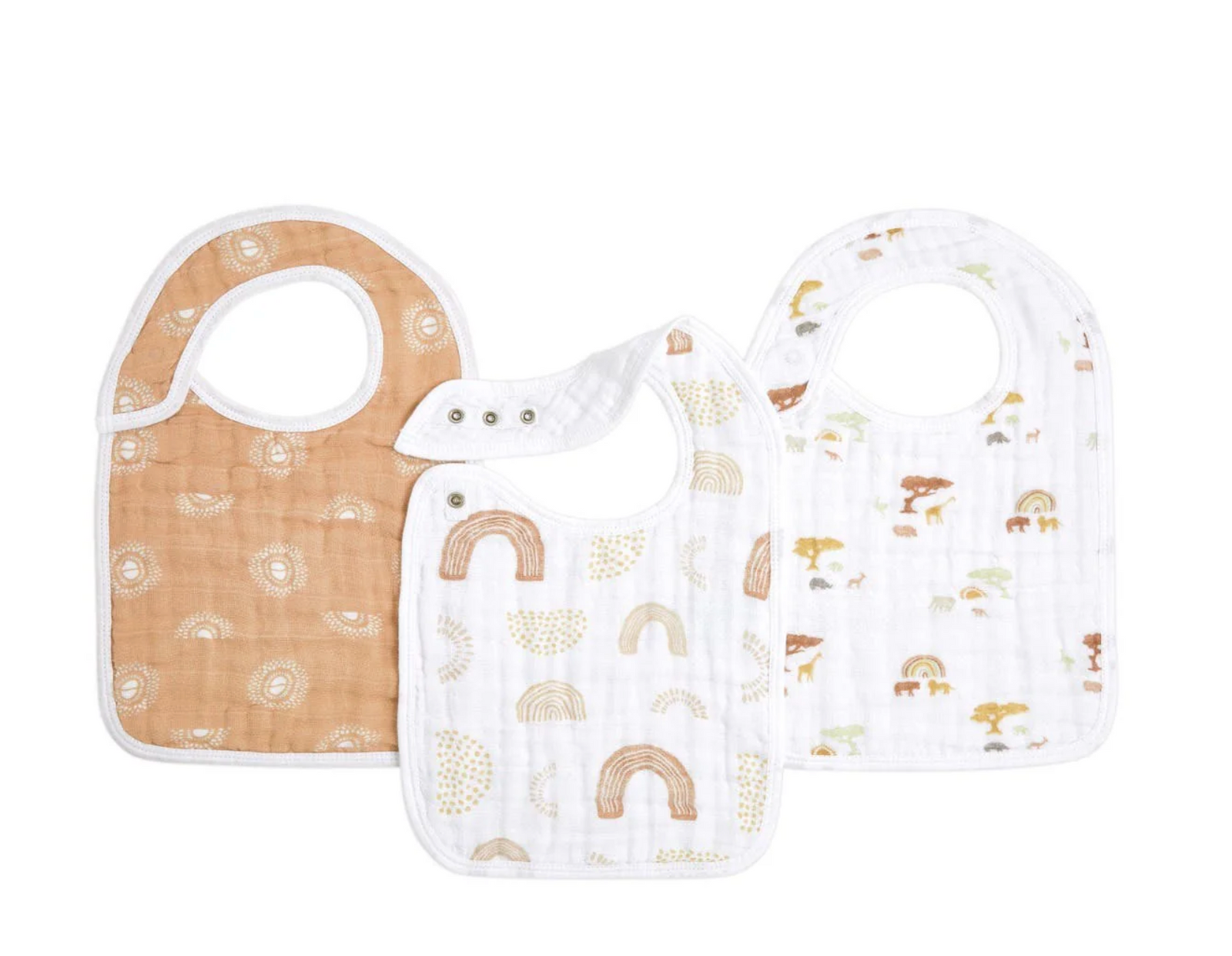 3pk classic muslin snap bibs - keep rising
