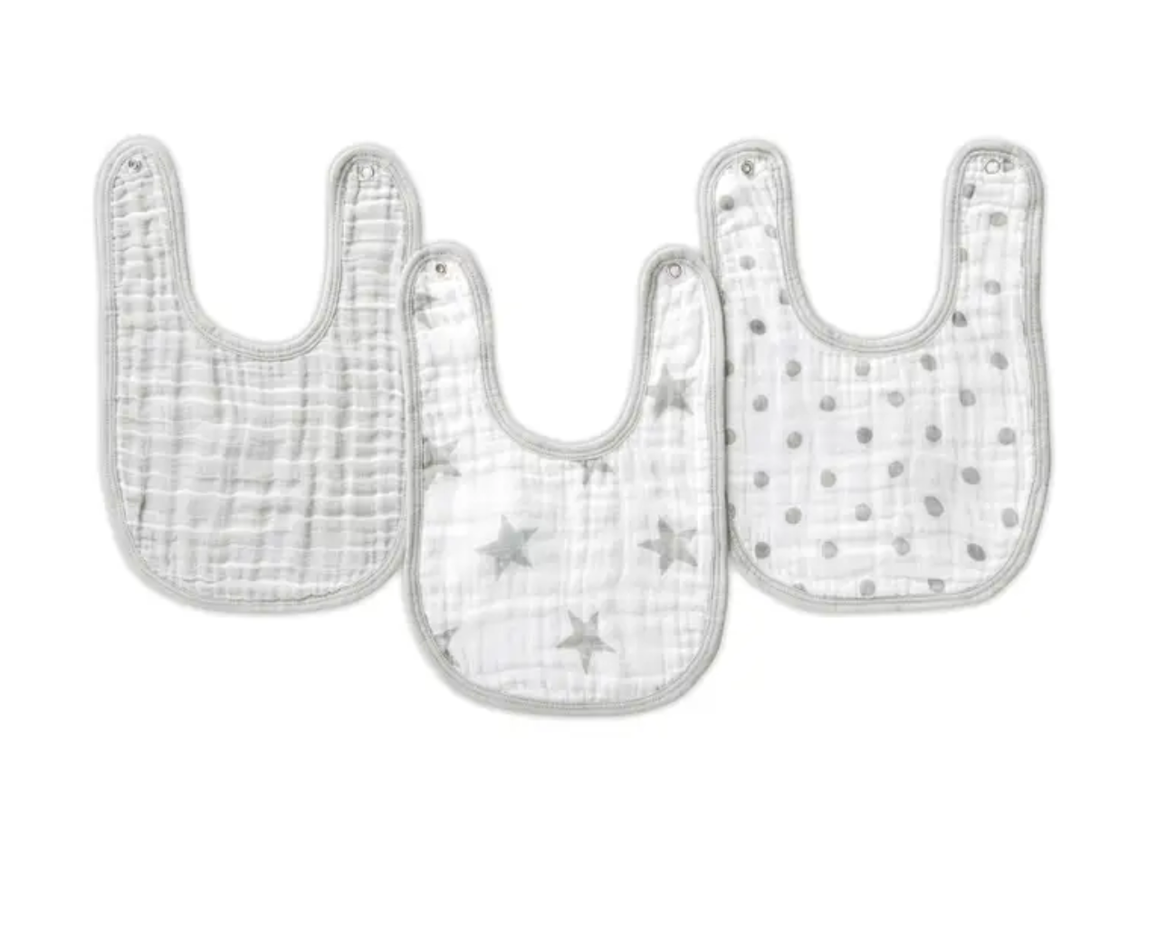 aden + anais dusty classic 3-pk snap bibs