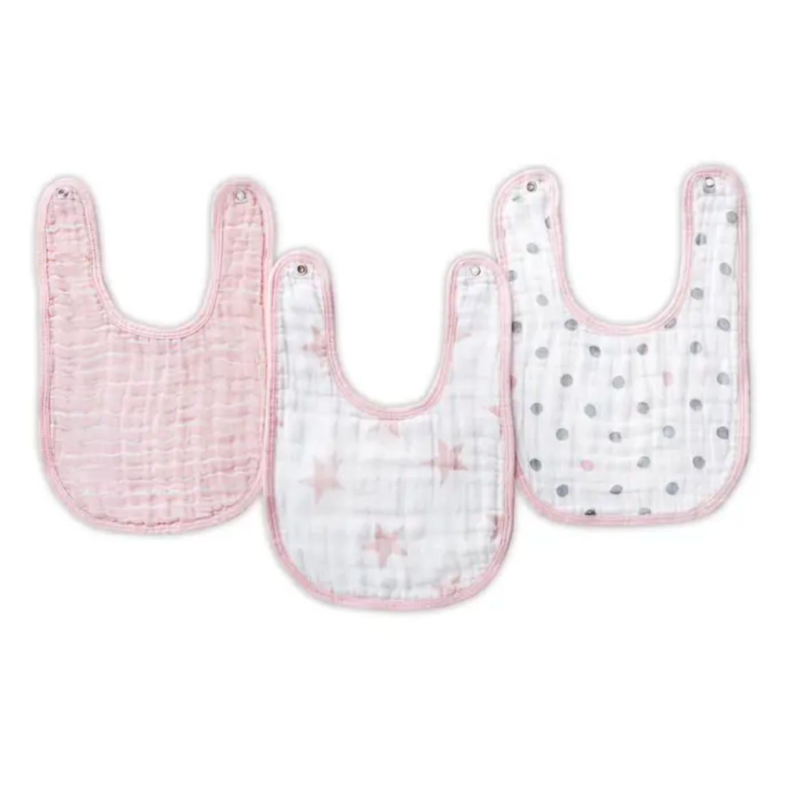 aden + anais doll classic 3-pk snap bibs