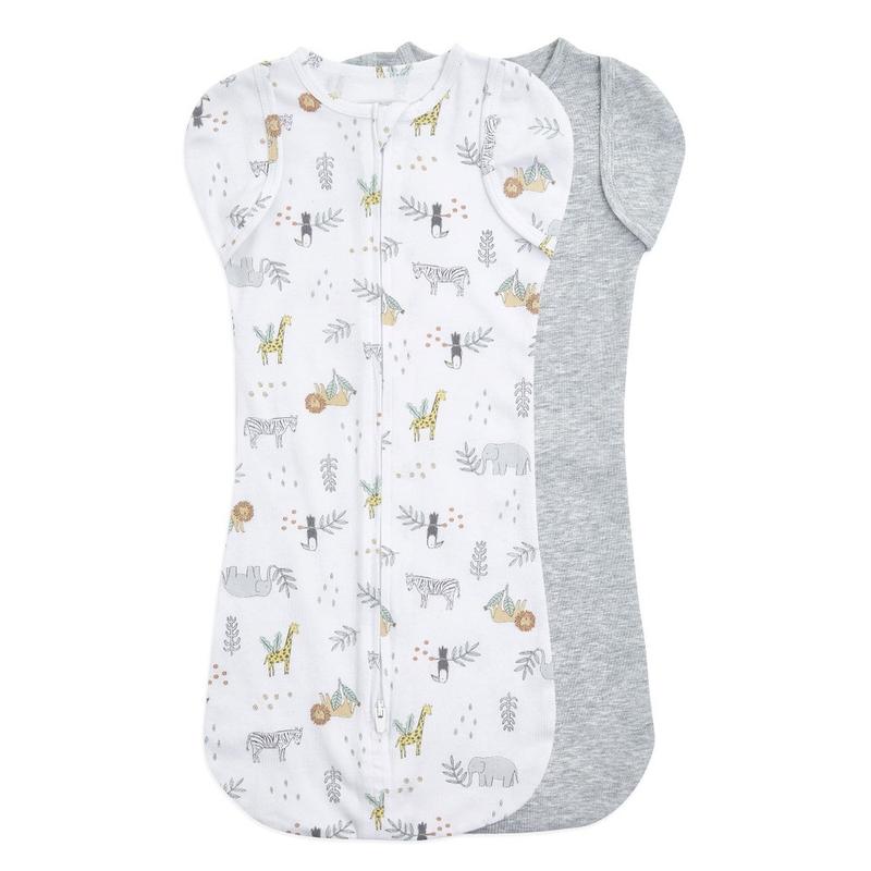 snug cotton swaddle 2pk - Savannah Spots 0-3 months S/M