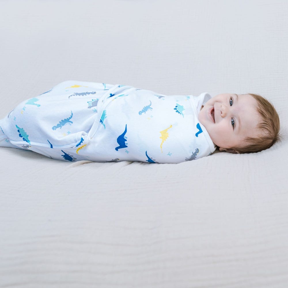 aden + anais cotton essentials wrap swaddle 3pk - Dino Rama 4-6 months