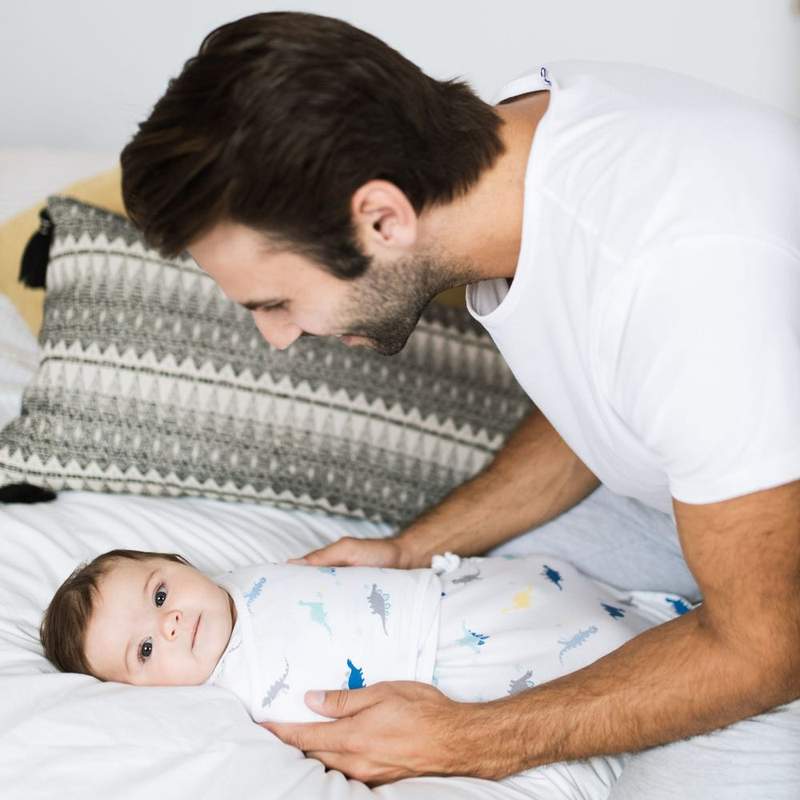 aden + anais essentials wrap swaddle 3pack - Dino Rama 0-3 months S/M