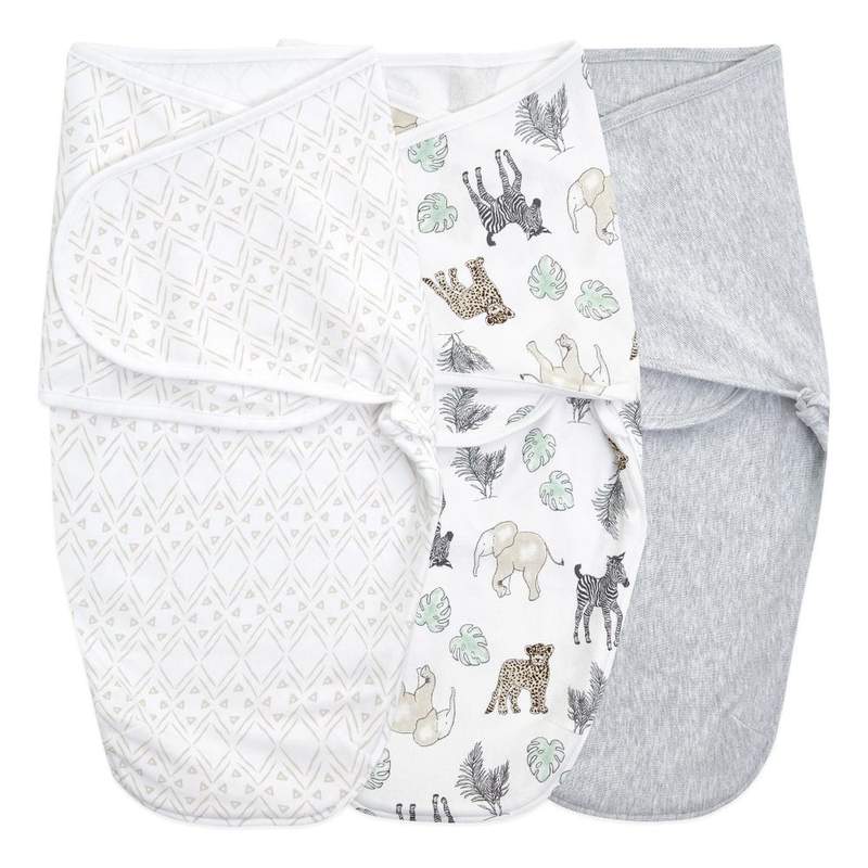 aden + anais essentials wrap swaddle 3pack - Toile 4-6 months